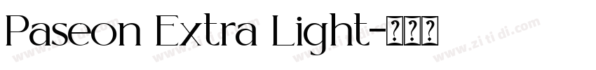 Paseon Extra Light字体转换